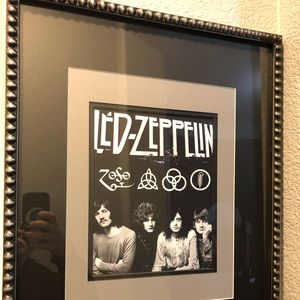 Large framed Led Zeppelin print